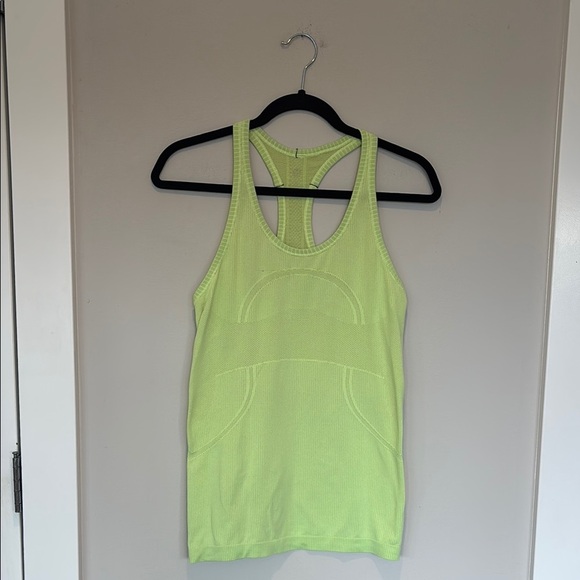 Lululemon Athletica Swiftly Vibrant Yellow Green Fitted Sleeveless Tank 6 - Picture 1 of 5